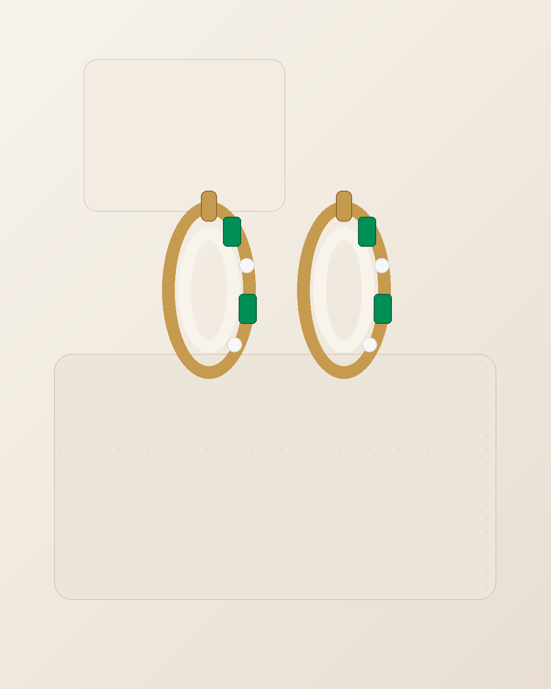Modern Emerald Hoop Earrings – Atelier Collection